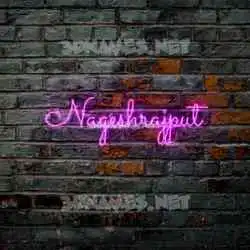 nageshrajput in Pink Neon style - 3D name wallpaper