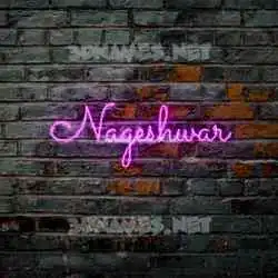 nageshwar in Pink Neon style - 3D name wallpaper