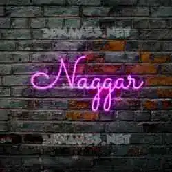 naggar in Pink Neon style - 3D name wallpaper