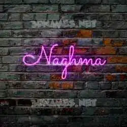 naghma in Pink Neon style - 3D name wallpaper