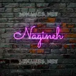 nagineh in Pink Neon style - 3D name wallpaper