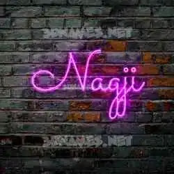 nagji in Pink Neon style - 3D name wallpaper