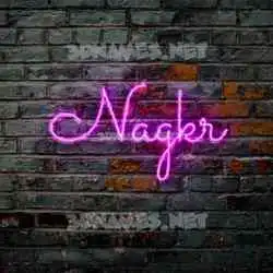 nagkr in Pink Neon style - 3D name wallpaper