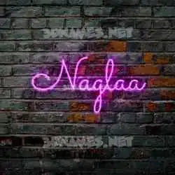 naglaa in Pink Neon style - 3D name wallpaper