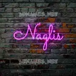 naglis in Pink Neon style - 3D name wallpaper
