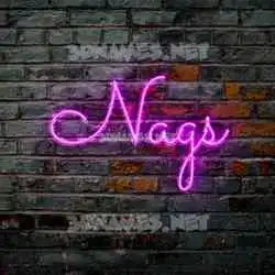 nags in Pink Neon style - 3D name wallpaper