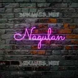 nagulan in Pink Neon style - 3D name wallpaper