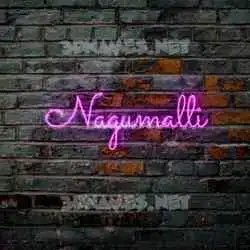 nagumalli in Pink Neon style - 3D name wallpaper