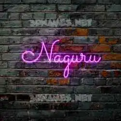 naguru in Pink Neon style - 3D name wallpaper