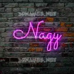 nagy in Pink Neon style - 3D name wallpaper