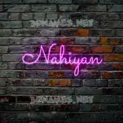 nahiyan in Pink Neon style - 3D name wallpaper