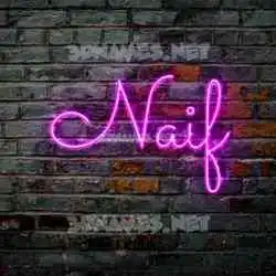 naif in Pink Neon style - 3D name wallpaper
