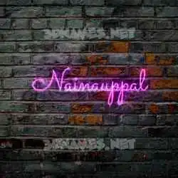 nainauppal in Pink Neon style - 3D name wallpaper