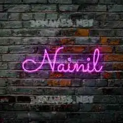 nainil in Pink Neon style - 3D name wallpaper