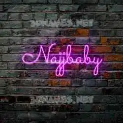 najjbaby in Pink Neon style - 3D name wallpaper