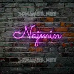 najmin in Pink Neon style - 3D name wallpaper