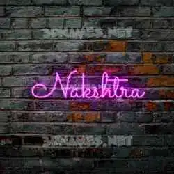nakshtra in Pink Neon style - 3D name wallpaper