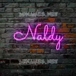 naldy in Pink Neon style - 3D name wallpaper