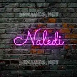 naledi in Pink Neon style - 3D name wallpaper