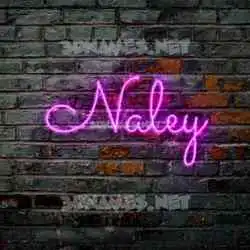naley in Pink Neon style - 3D name wallpaper