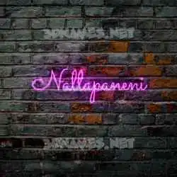 nallapaneni in Pink Neon style - 3D name wallpaper