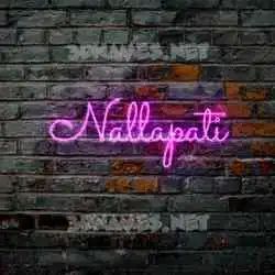 nallapati in Pink Neon style - 3D name wallpaper