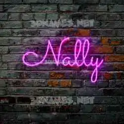 nally in Pink Neon style - 3D name wallpaper