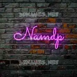 namdp in Pink Neon style - 3D name wallpaper