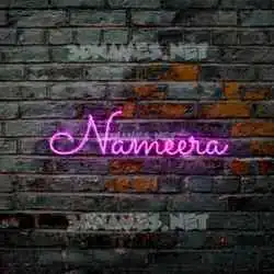 nameera in Pink Neon style - 3D name wallpaper