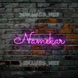 namekar in Pink Neon style - 3D name wallpaper