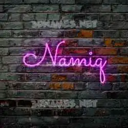namiq in Pink Neon style - 3D name wallpaper