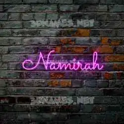namirah in Pink Neon style - 3D name wallpaper