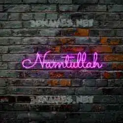 namtullah in Pink Neon style - 3D name wallpaper