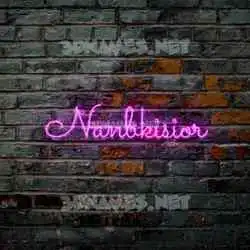 nanbkisior in Pink Neon style - 3D name wallpaper