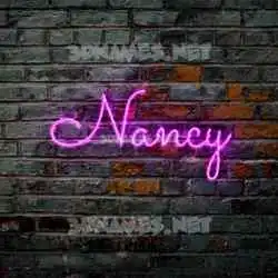 nancy in Pink Neon style - 3D name wallpaper