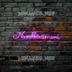 nandhinimani in Pink Neon style - 3D name wallpaper