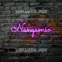 nangamso in Pink Neon style - 3D name wallpaper