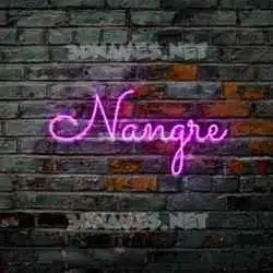 nangre in Pink Neon style - 3D name wallpaper