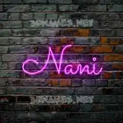 nani in Pink Neon style - 3D name wallpaper