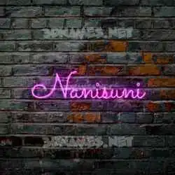 nanisuni in Pink Neon style - 3D name wallpaper