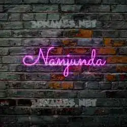 nanjunda in Pink Neon style - 3D name wallpaper
