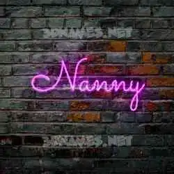 nanny in Pink Neon style - 3D name wallpaper