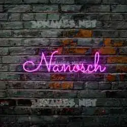 nanosch in Pink Neon style - 3D name wallpaper