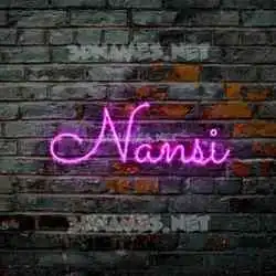 nansi in Pink Neon style - 3D name wallpaper