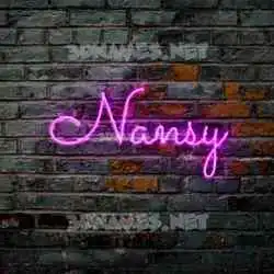 nansy in Pink Neon style - 3D name wallpaper
