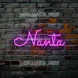 nanta in Pink Neon style - 3D name wallpaper
