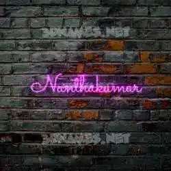 nanthakumar in Pink Neon style - 3D name wallpaper