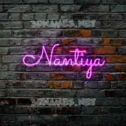 nantiya in Pink Neon style - 3D name wallpaper