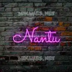 nantu in Pink Neon style - 3D name wallpaper