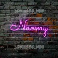 naomy in Pink Neon style - 3D name wallpaper